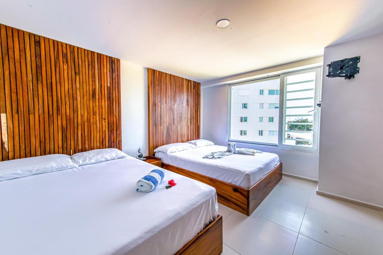 Beachfront Luxury Apartments Cancun Bagian luar foto